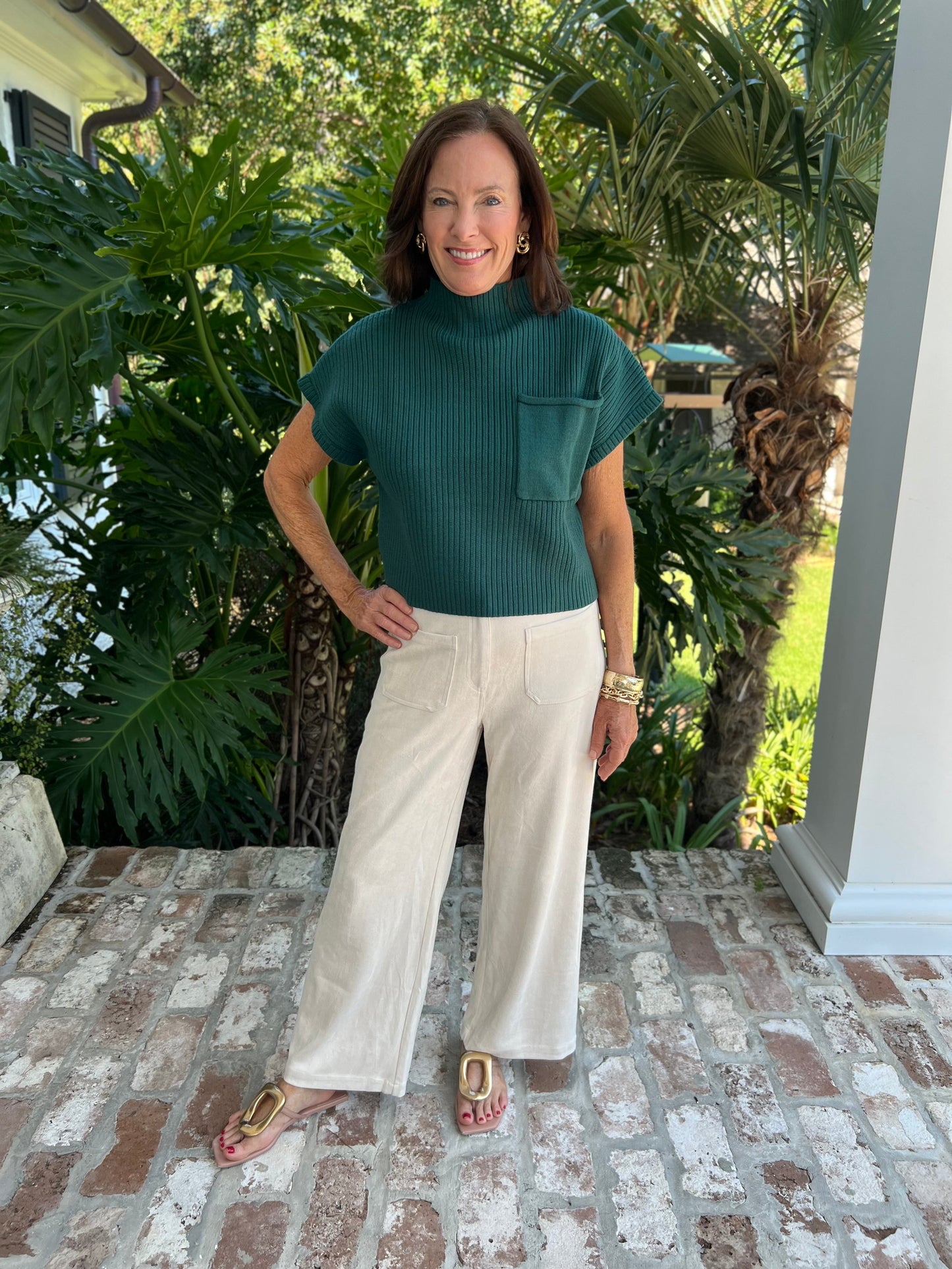 Out in the Open Forest Green Sweater Top - Caroline Hill