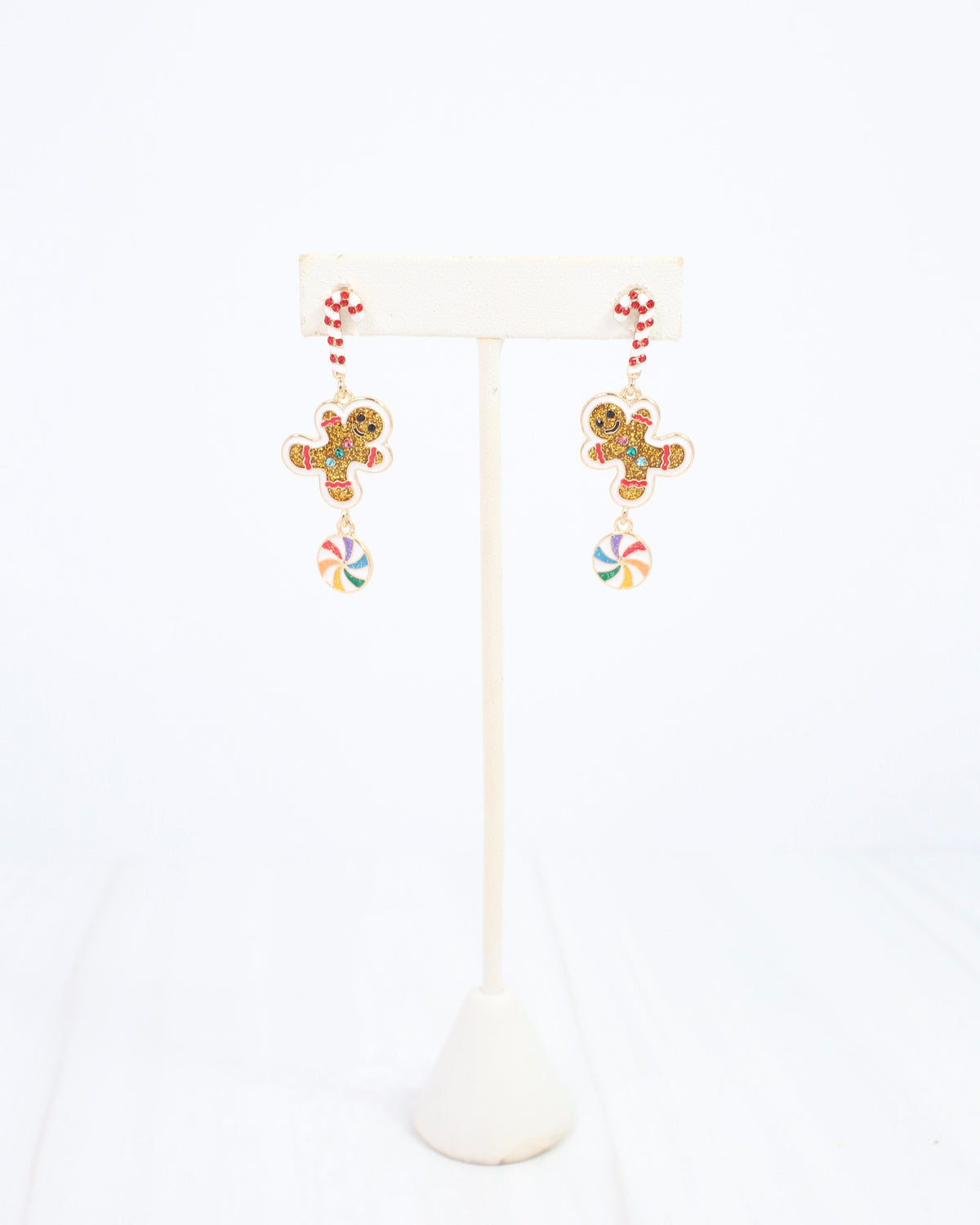 Gingerbread Man Dangle Earring Multi