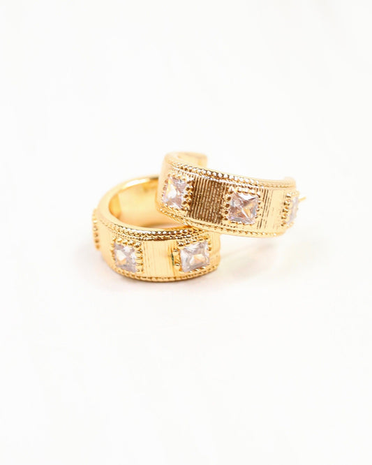 Serrano CZ Hoop Earring Gold