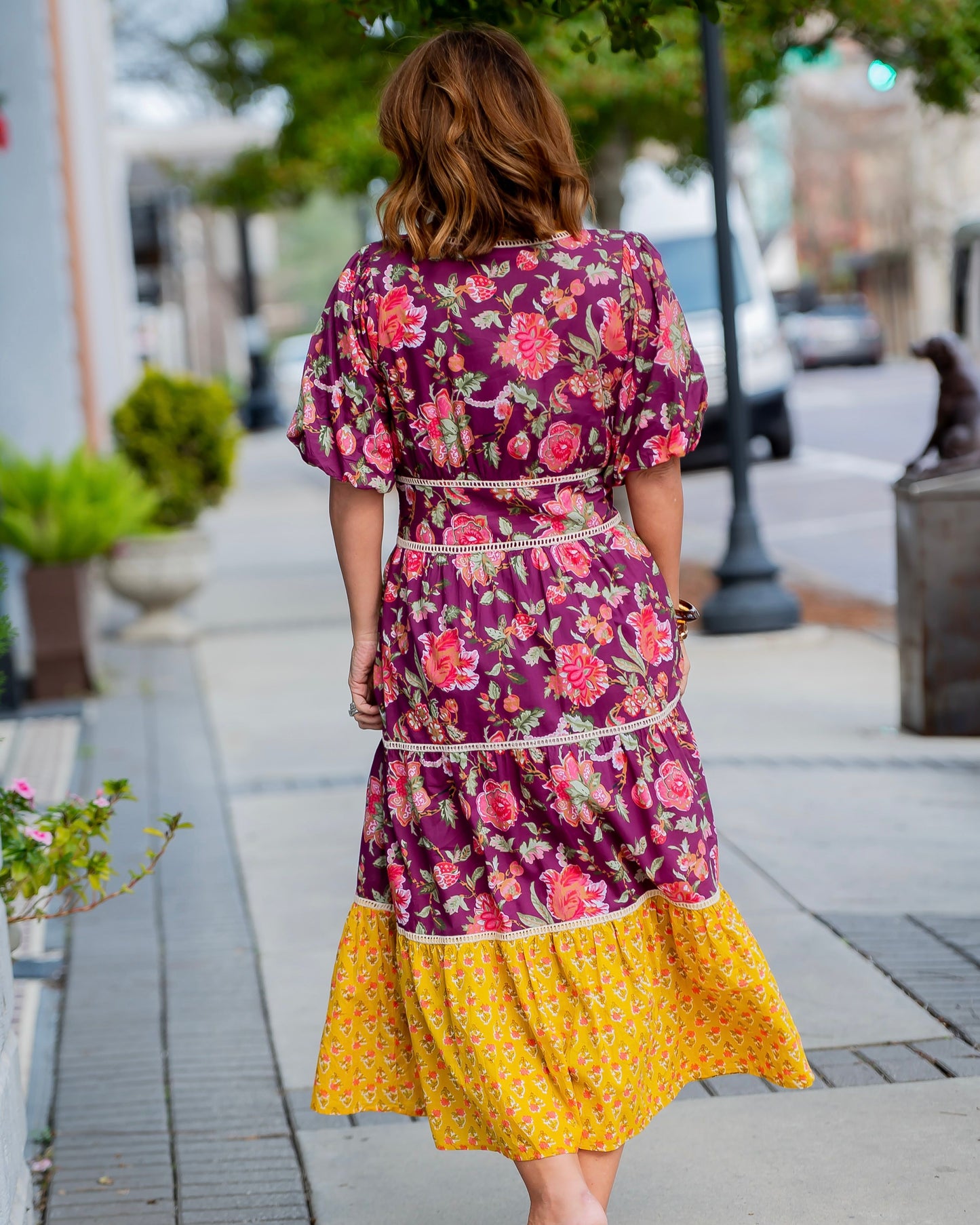 Julesburg Puff Sleeve Floral Dress