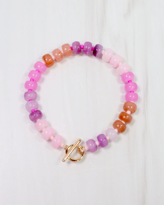 Cape San Blas Beaded Bracelet Pink