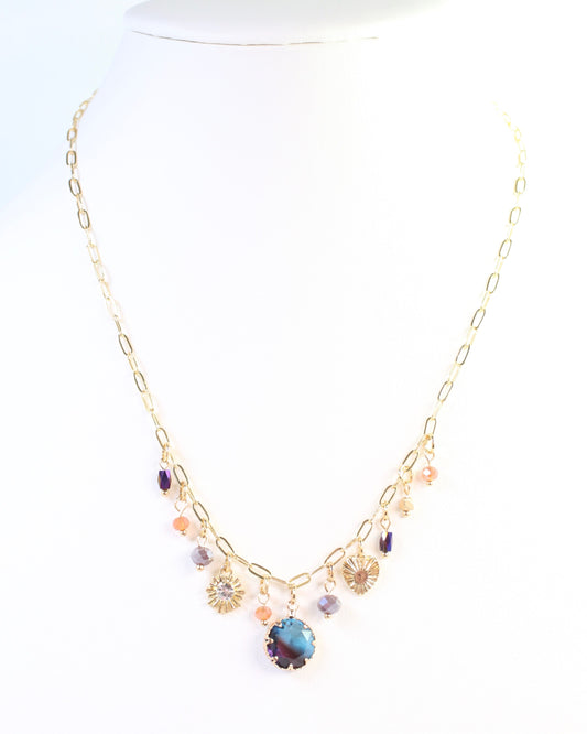 Brooklyn Charm Necklace Amethyst