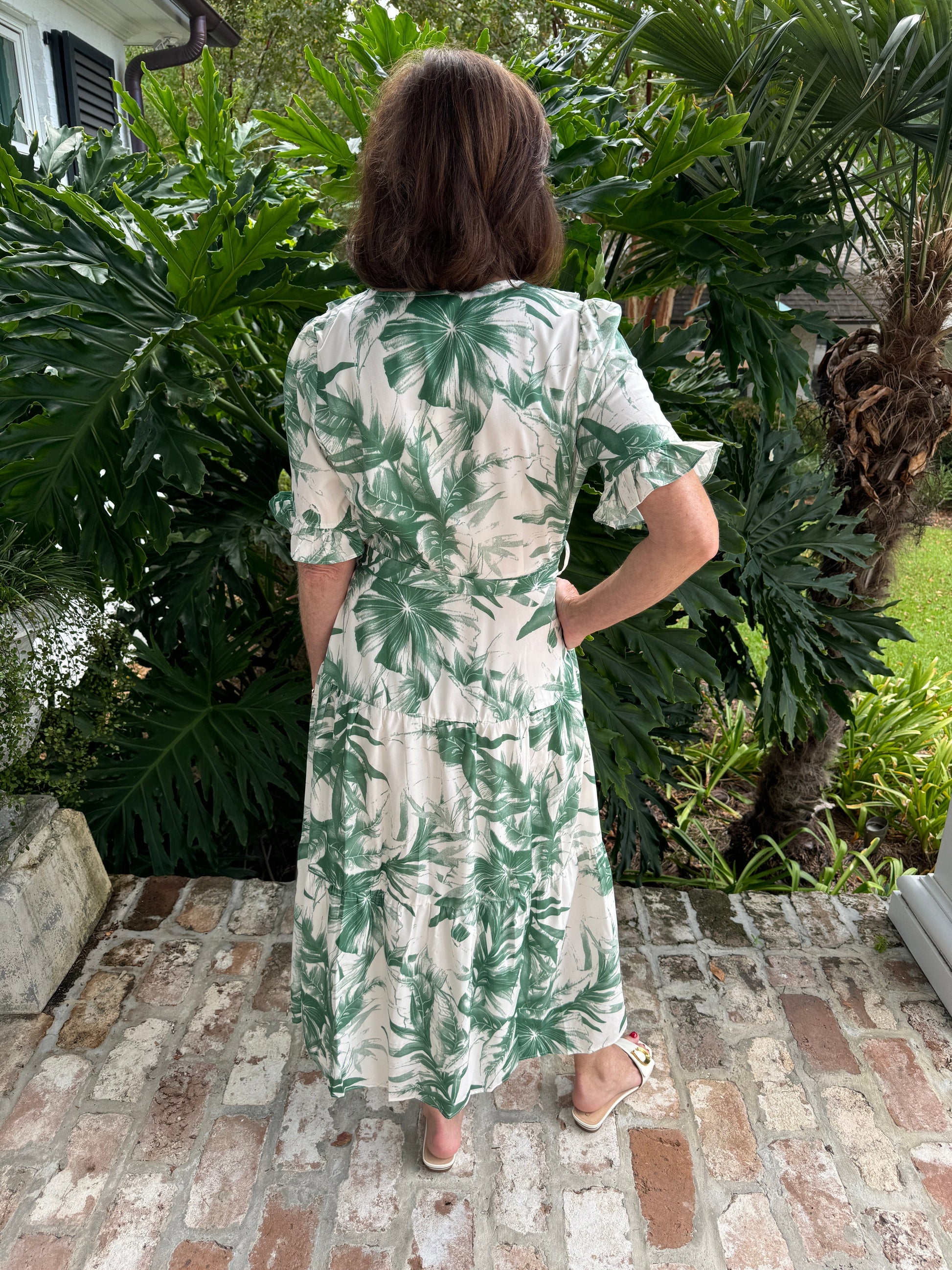 Palm Tree Dreams Midi Dress - Caroline Hill