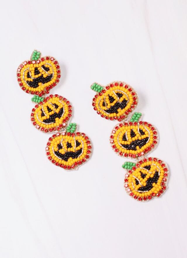 Pamela Pumpkin Drop Earring ORANGE - Caroline Hill