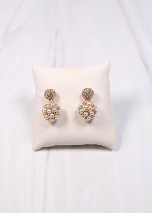 Payton Pearl and CZ Drop Earring PEARL - Caroline Hill