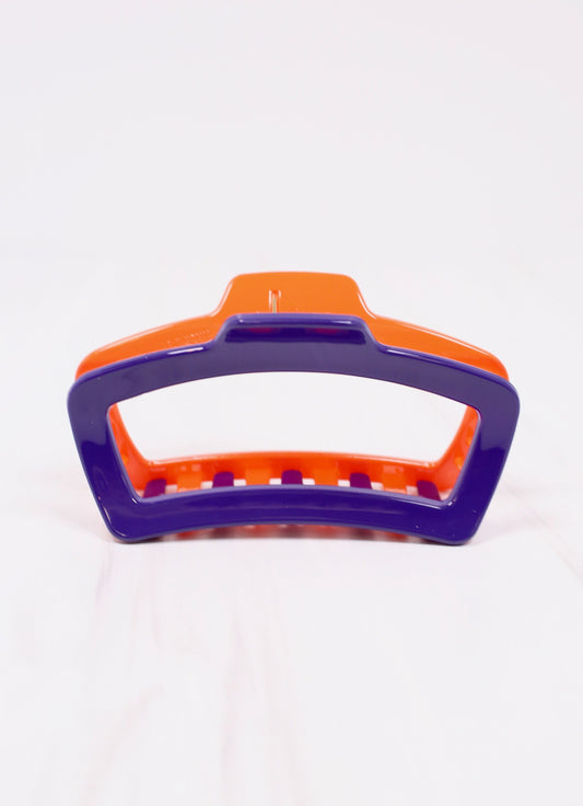 Jasmine Two Tone Hair Clip ORANGE PURPLE