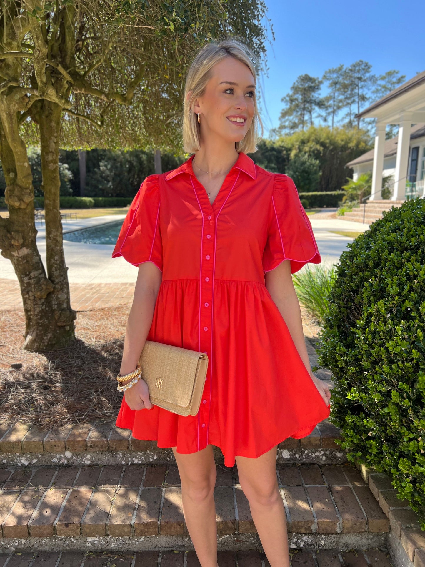 Tulip Season Red Mini Dress