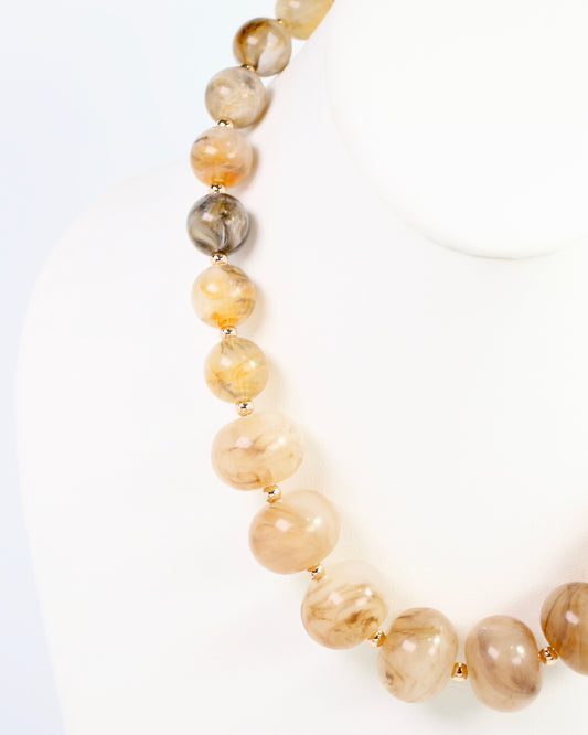 Shelton Chunky Bead Necklace Natural Multi