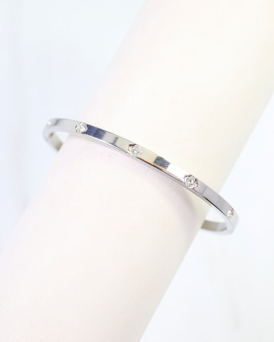 Kerry CZ Clover Bracelet WP Silver