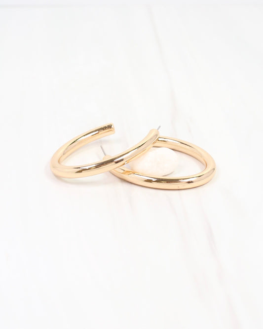 Messina Oval Hoop Earring Gold