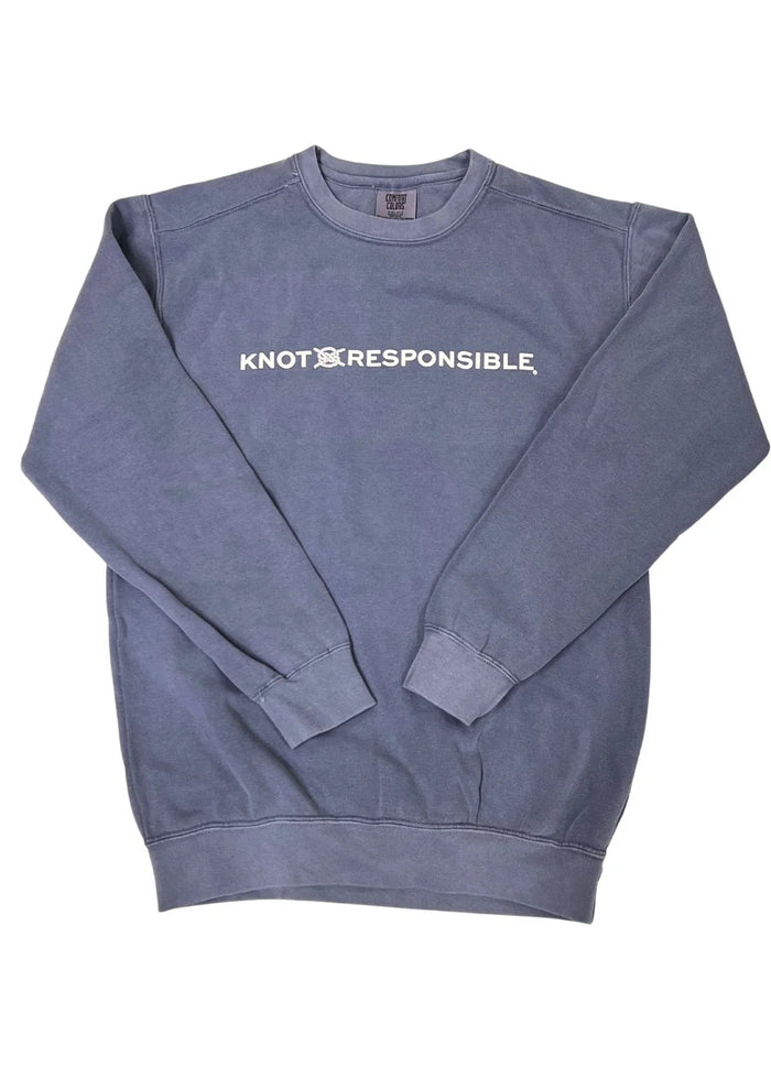 Pullover Crew Neck Sweatshirt- COOL GRAY/ WHITE - Caroline Hill