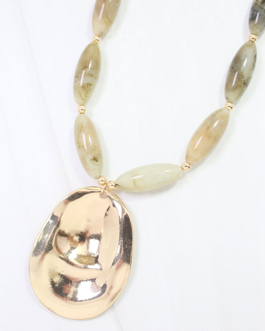 Albion Beaded Necklace Natural