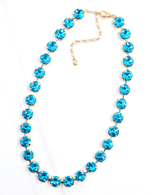 Andi Rhinestone Necklace Turquoise