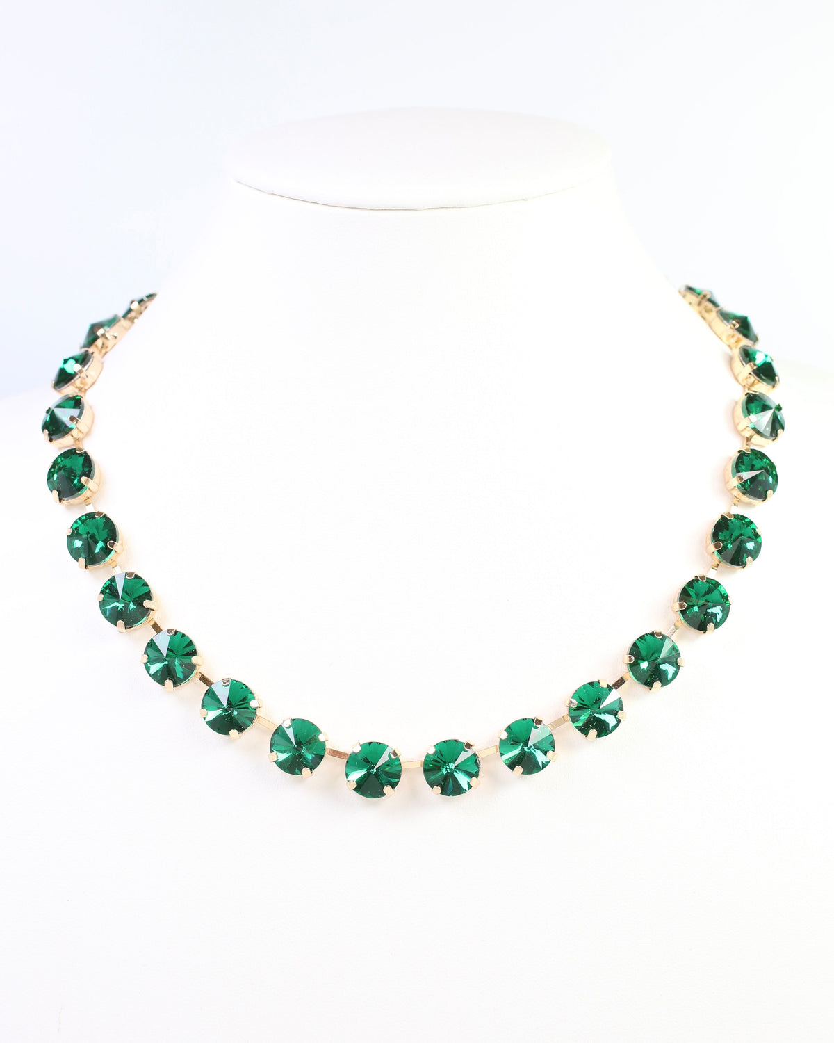 Roxanne Rhinestone Necklace Emerald