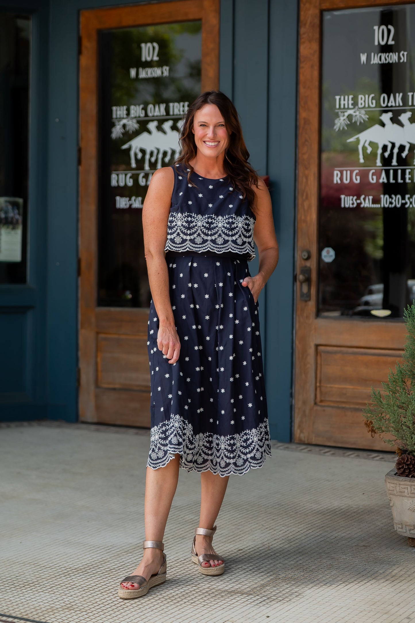 Dove Sleeveless Embroidered Dress