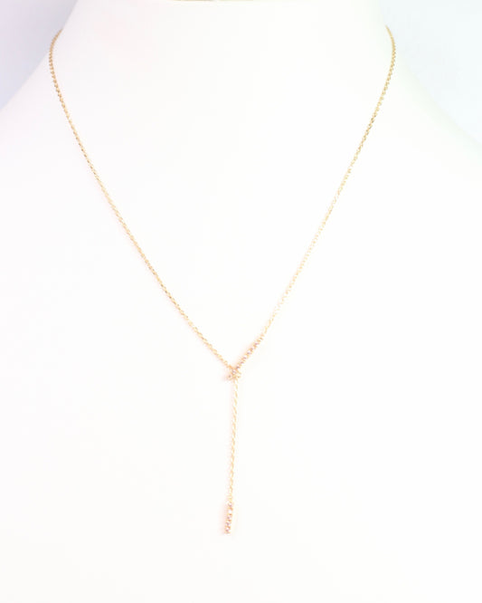 Pixie Y Necklace Gold