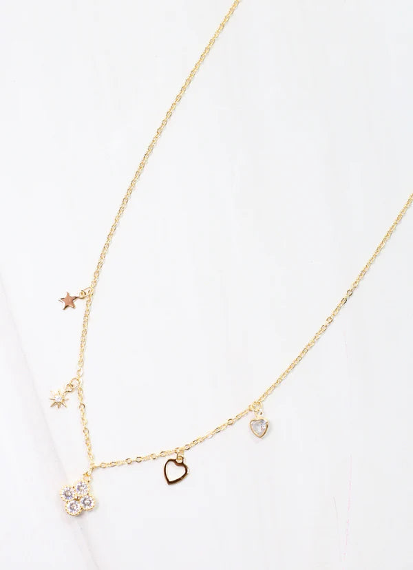 Croft Charm Necklace Gold