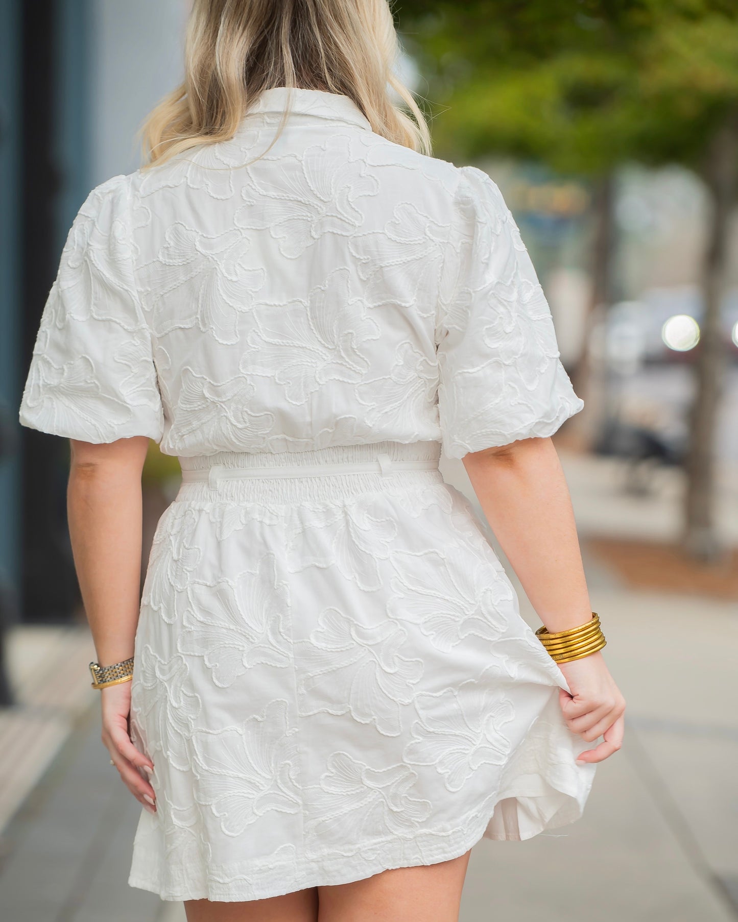 Aven Floral Embroidery Shirt Dress