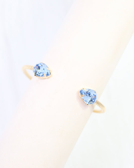 Cobb Crystal Bangle Bracelet WR Blue