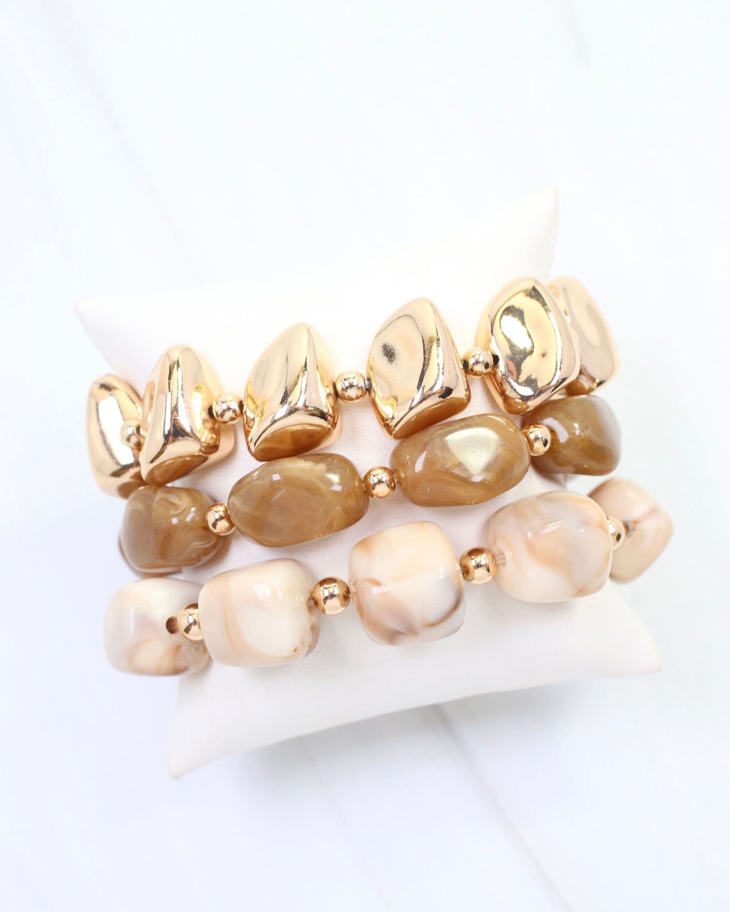 Rayna Beaded Bracelet Set Natural