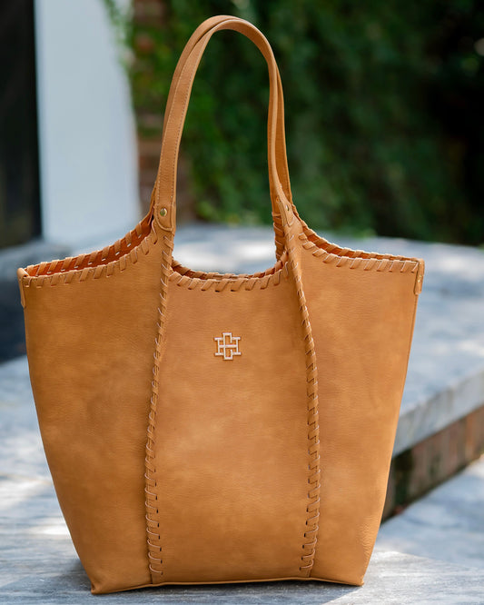Emory Whipstitch Tote Mustard S