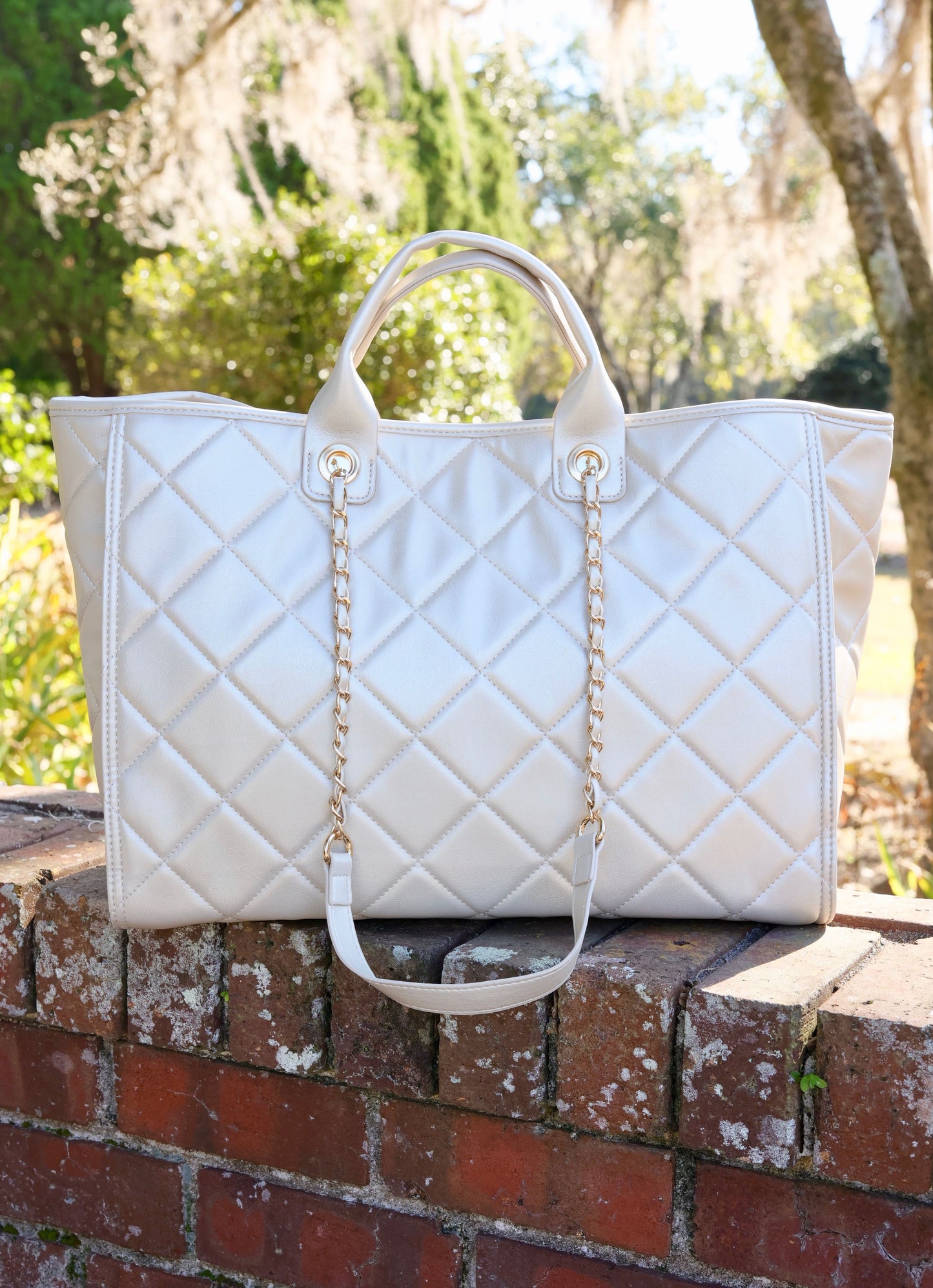 Melissa Tote Bag Pearl Quilted LD