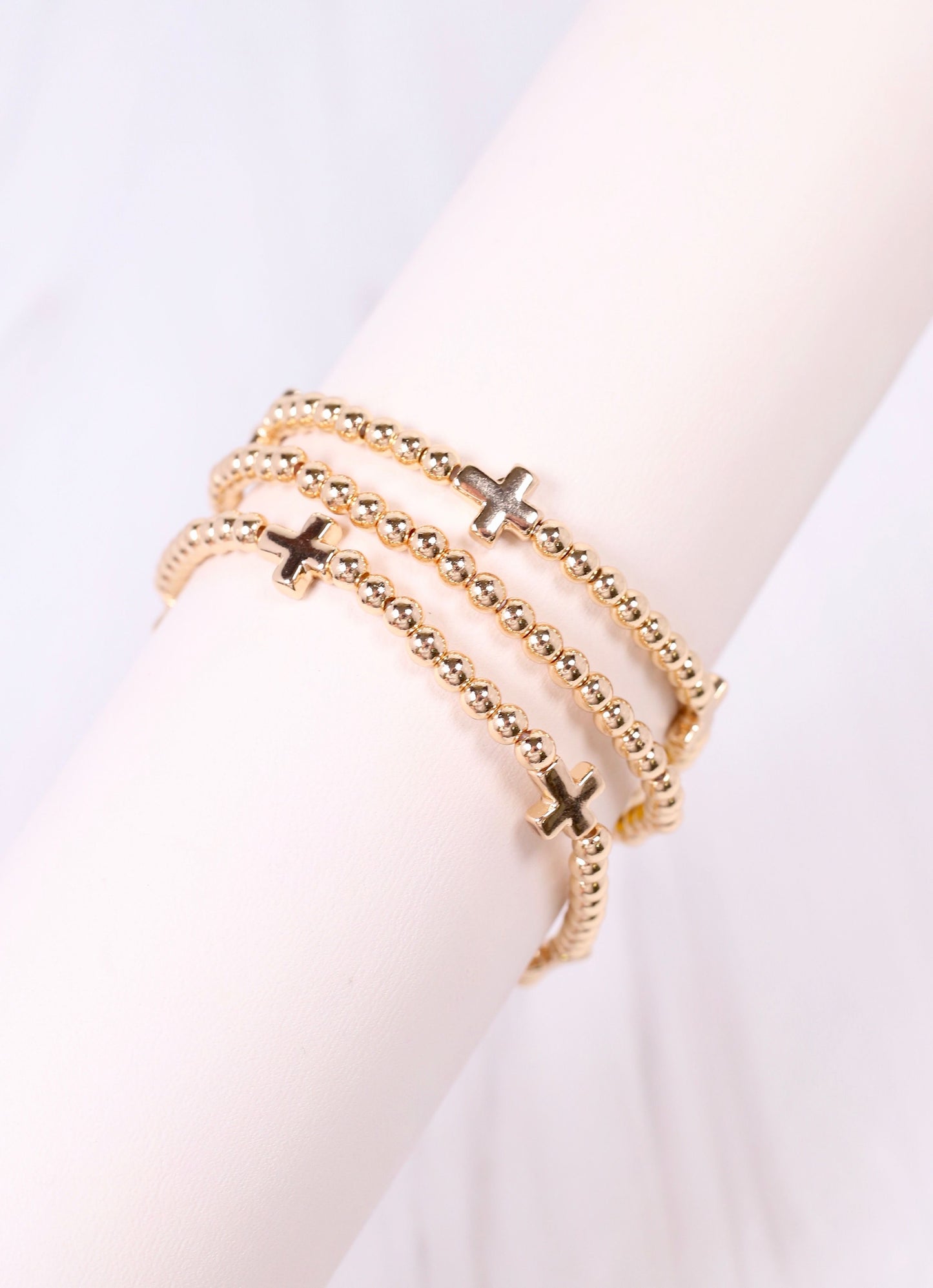 Milano Cross Bracelet Set Gold