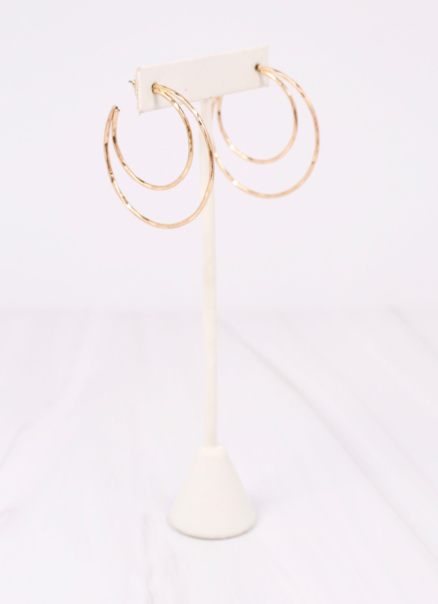 Quentin Open Hoop Earring WORN GOLD - Caroline Hill