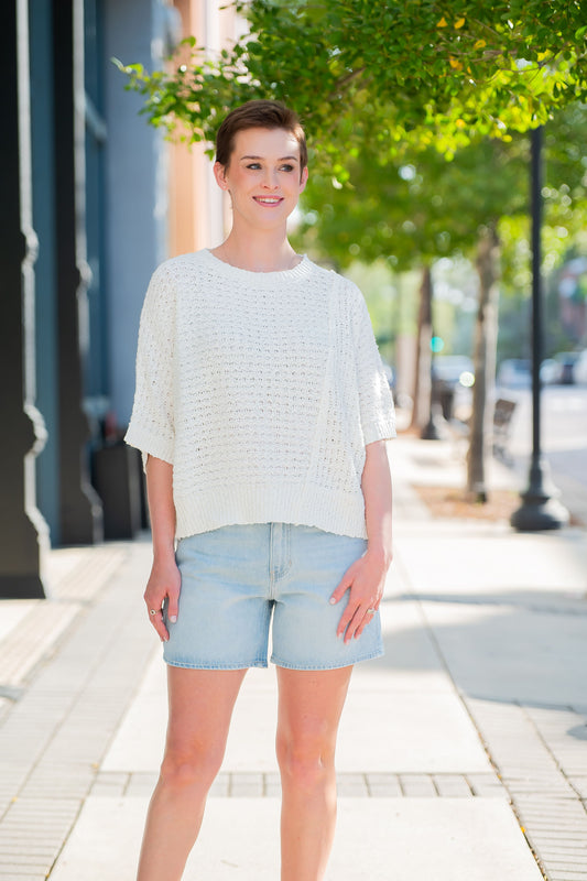 Oakland Asymmetrical Open Stitch Sweater