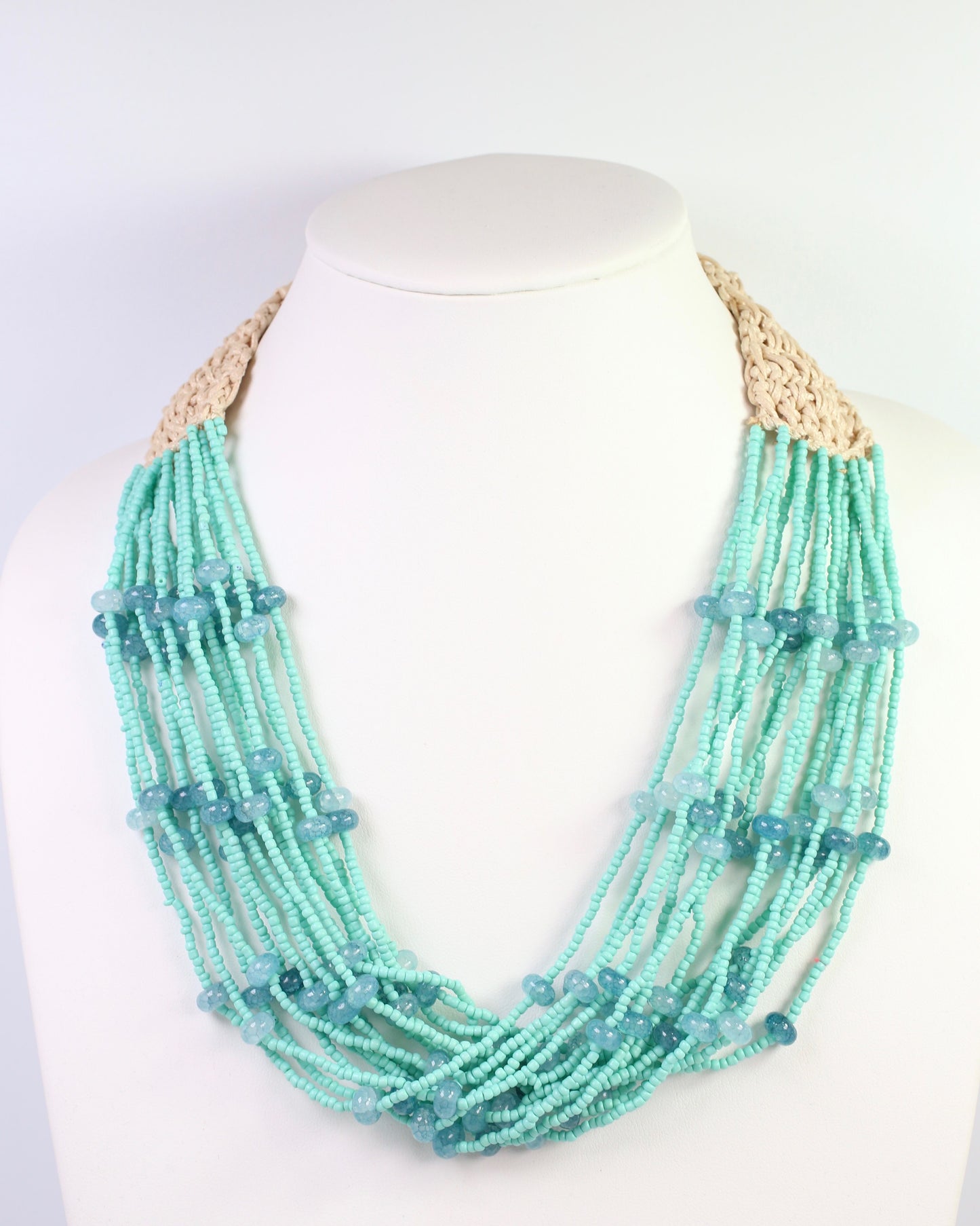 Livonia Multi Layered Beaded Necklace Turquoise