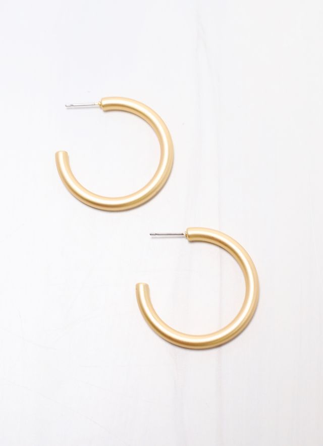 Nataliuh Hoop Earring MATTE GOLD