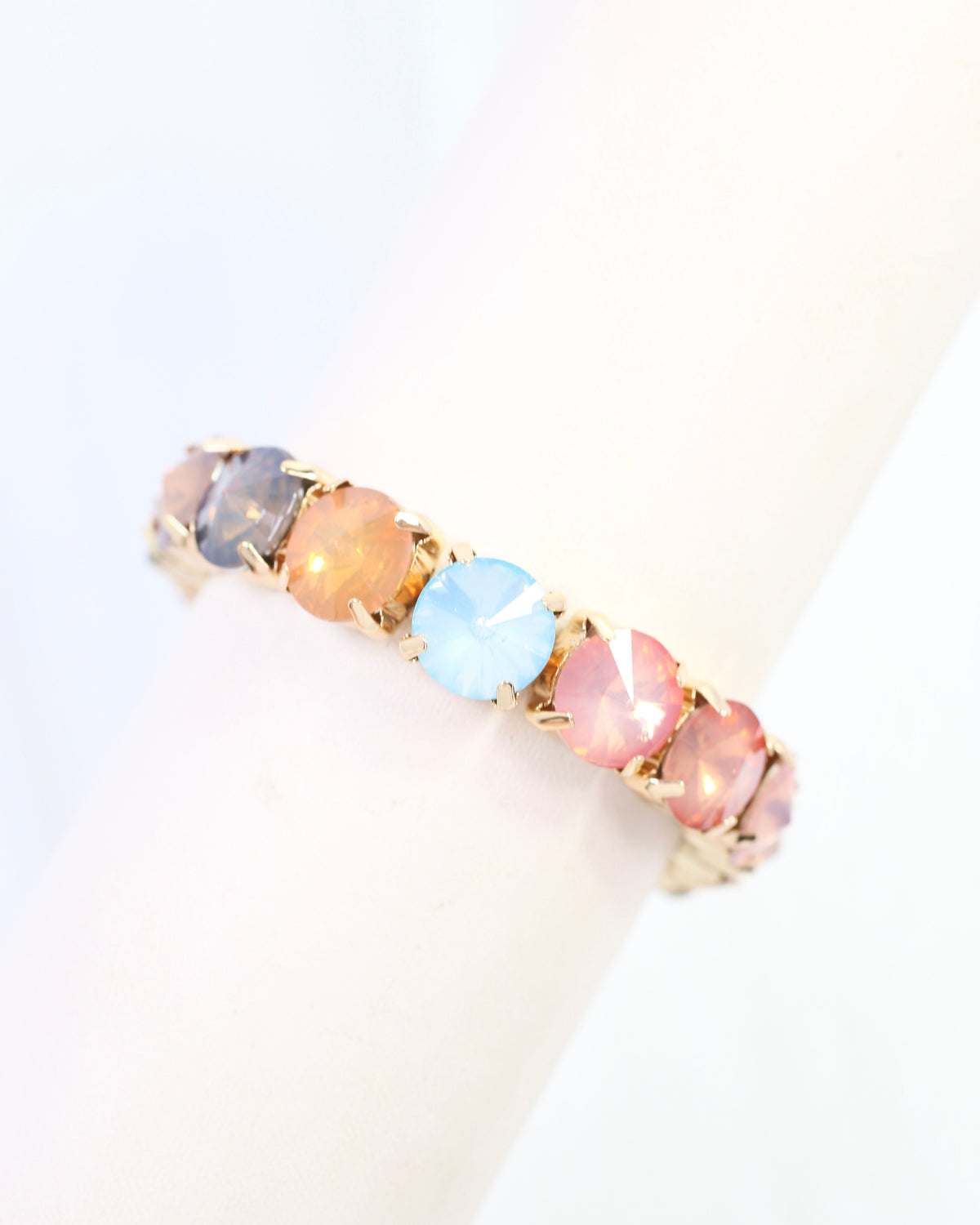 Harper Rhinestone Stretch Bracelet Earth Multi