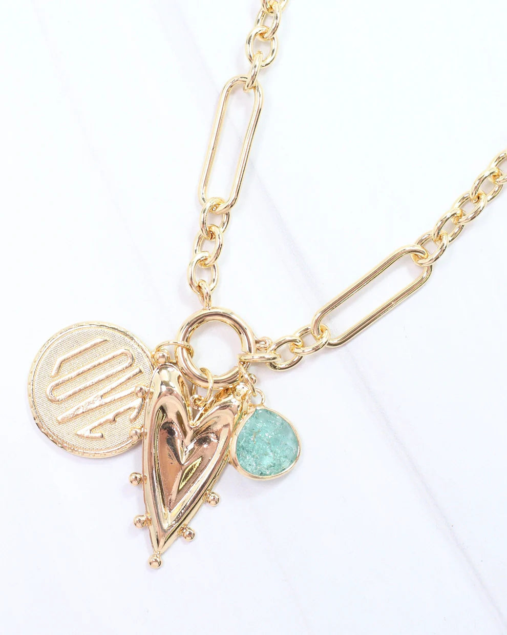 Allan Charm Necklace Gold