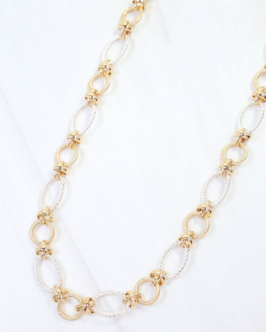 Aventura Link Necklace Gold Silver
