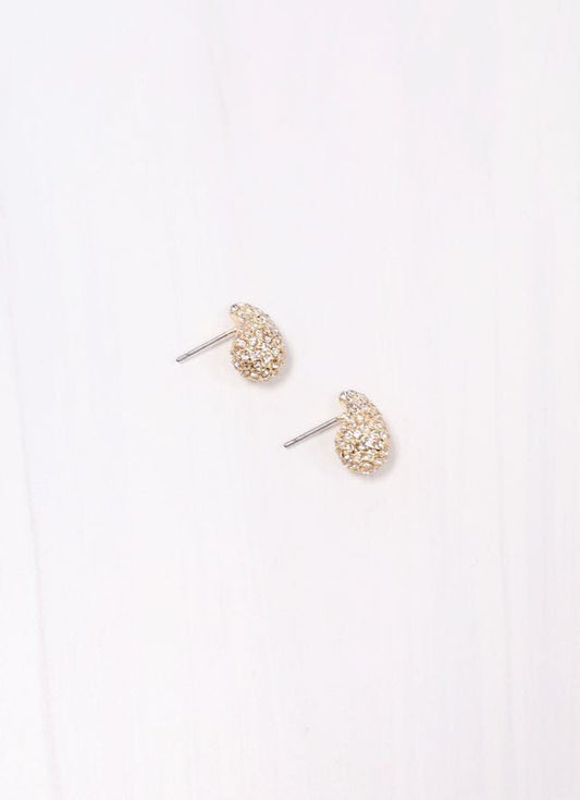 Reynaldo CZ Teardrop Earring GOLD - Caroline Hill