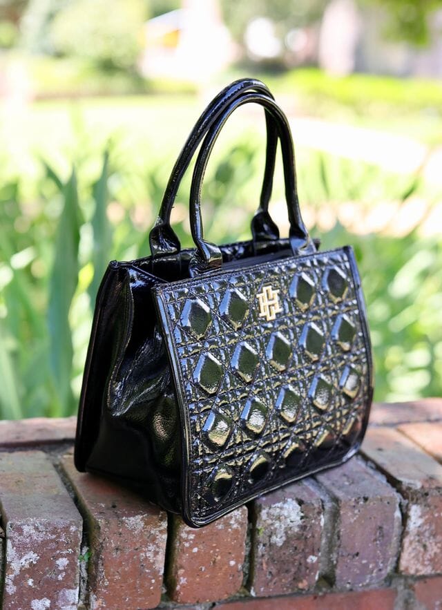 Ricky Mini Tote BLACK PATENT LQ - Caroline Hill