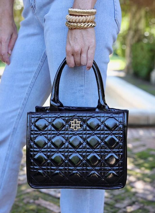 Ricky Mini Tote BLACK PATENT LQ - Caroline Hill