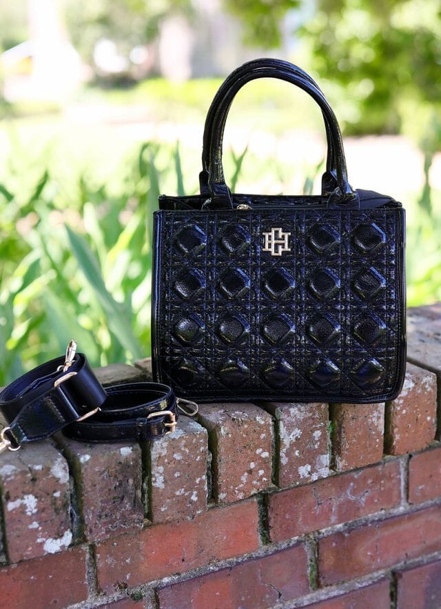 Ricky Mini Tote BLACK PATENT LQ - Caroline Hill