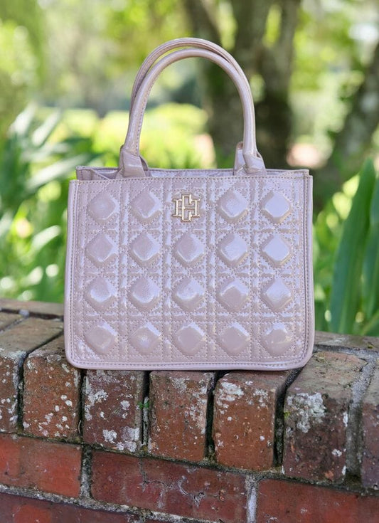 Ricky Mini Tote TAUPE PATENT LQ - Caroline Hill