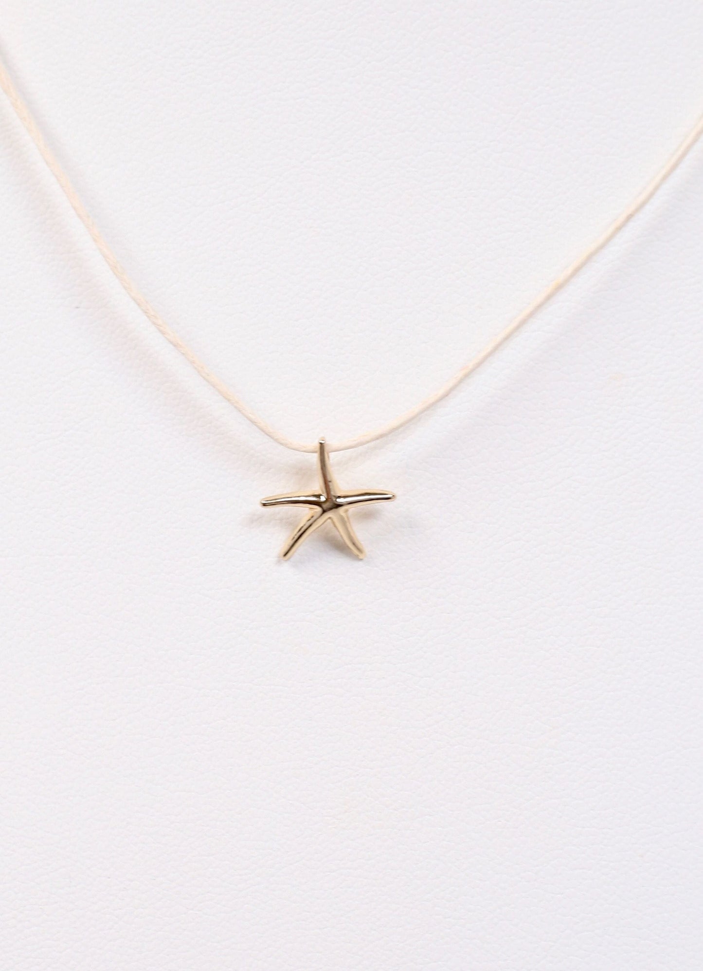 Rippon Cord Necklace with Starfish IVORY - Caroline Hill