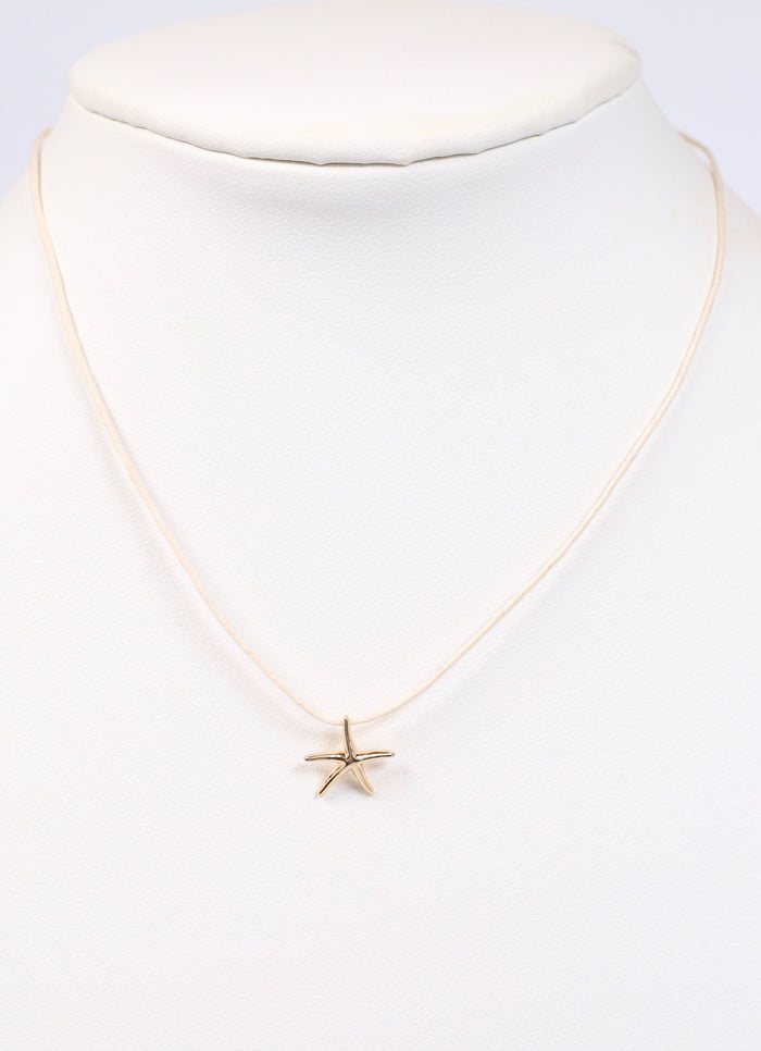 Rippon Cord Necklace with Starfish IVORY - Caroline Hill