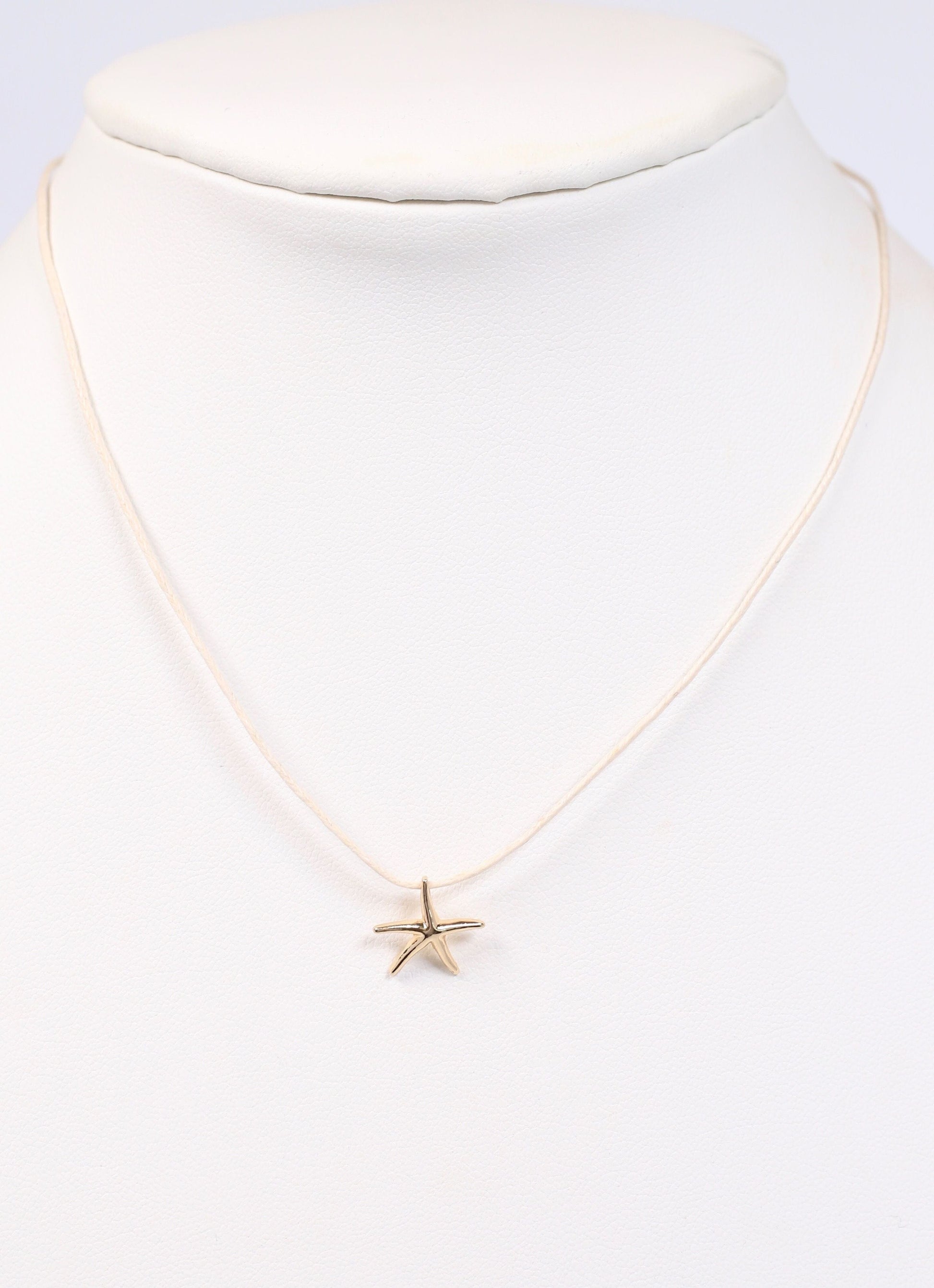 Rippon Cord Necklace with Starfish IVORY - Caroline Hill