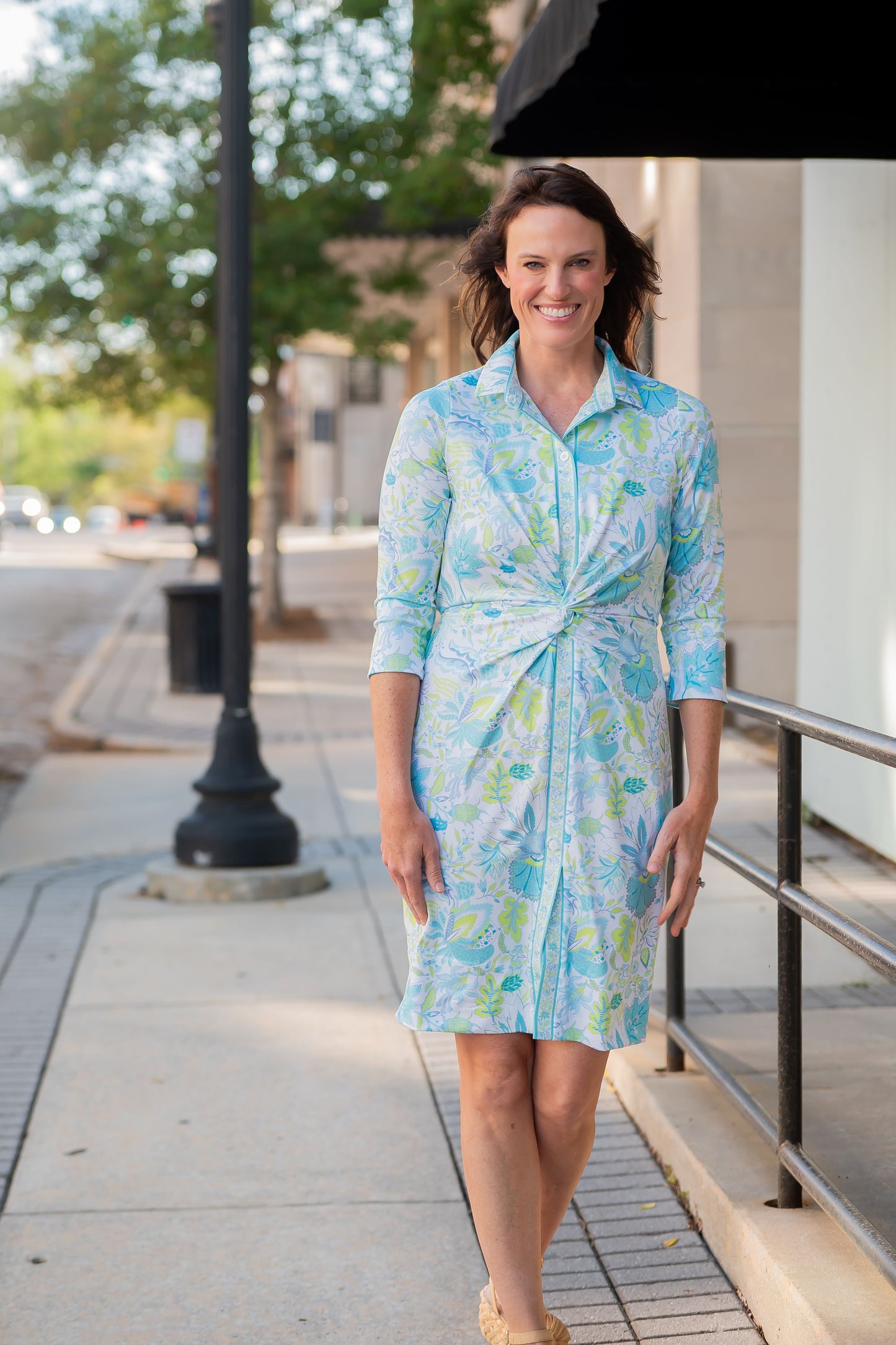 Blooming Party Twisted Front Dress