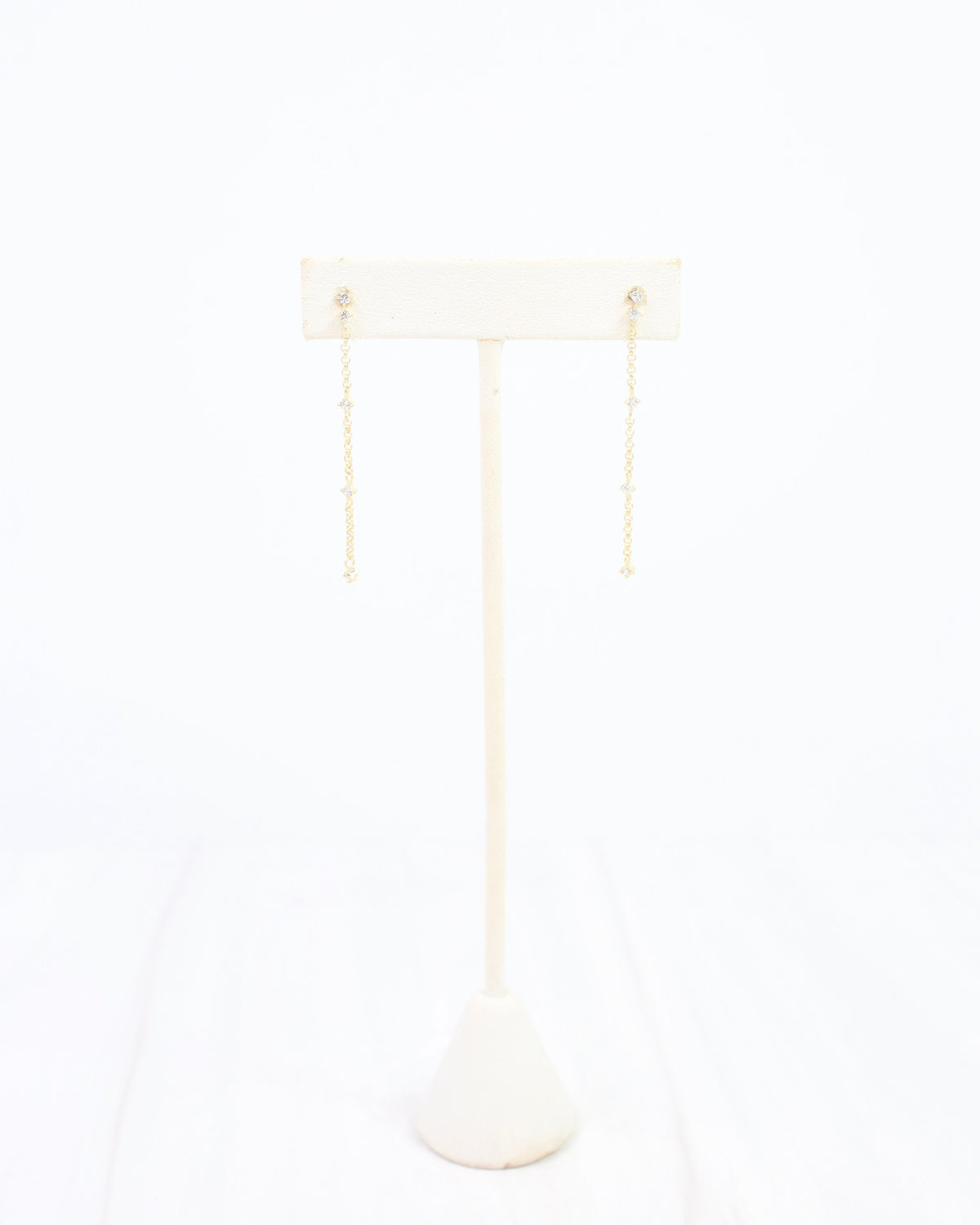 Jimmy K CZ Linear Drop Earring WR Gold