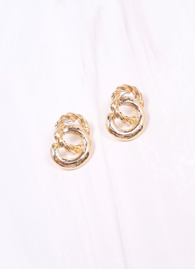 Rodger Link Drop Earring GOLD - Caroline Hill