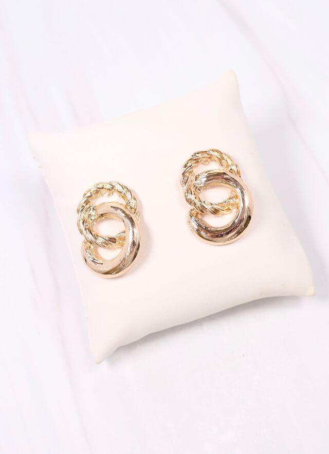 Rodger Link Drop Earring GOLD - Caroline Hill