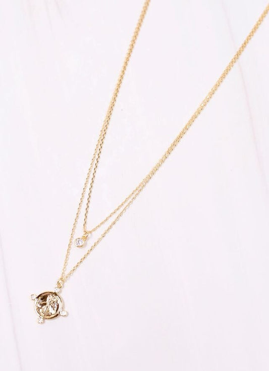 Romilly Bee Charm Necklace GOLD - Caroline Hill