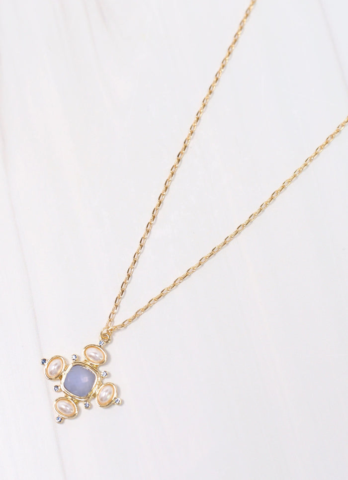 Rosemere Charm Necklace PERIWINKLE - Caroline Hill