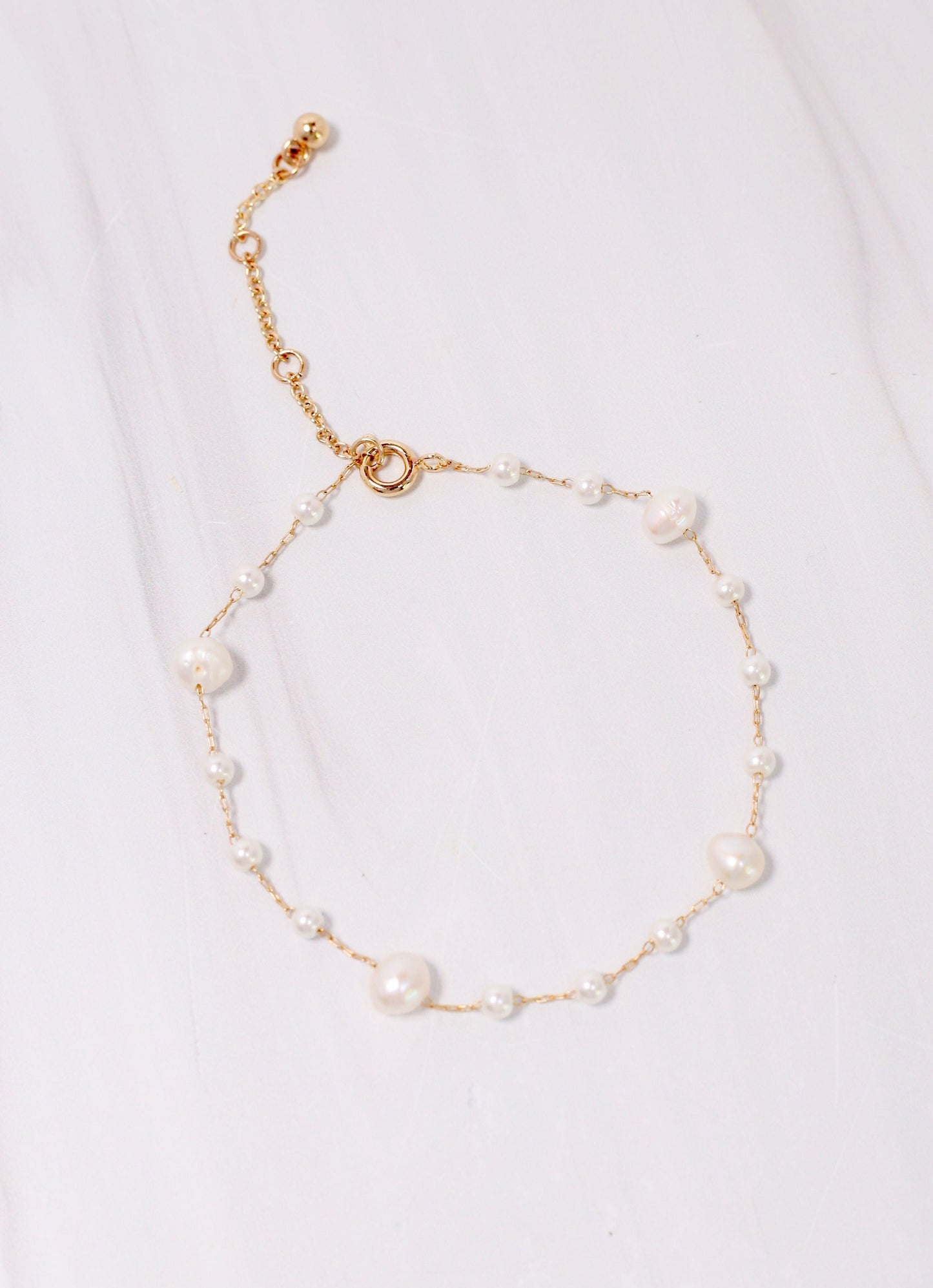 Roslin Pearl Bracelet IVORY - Caroline Hill