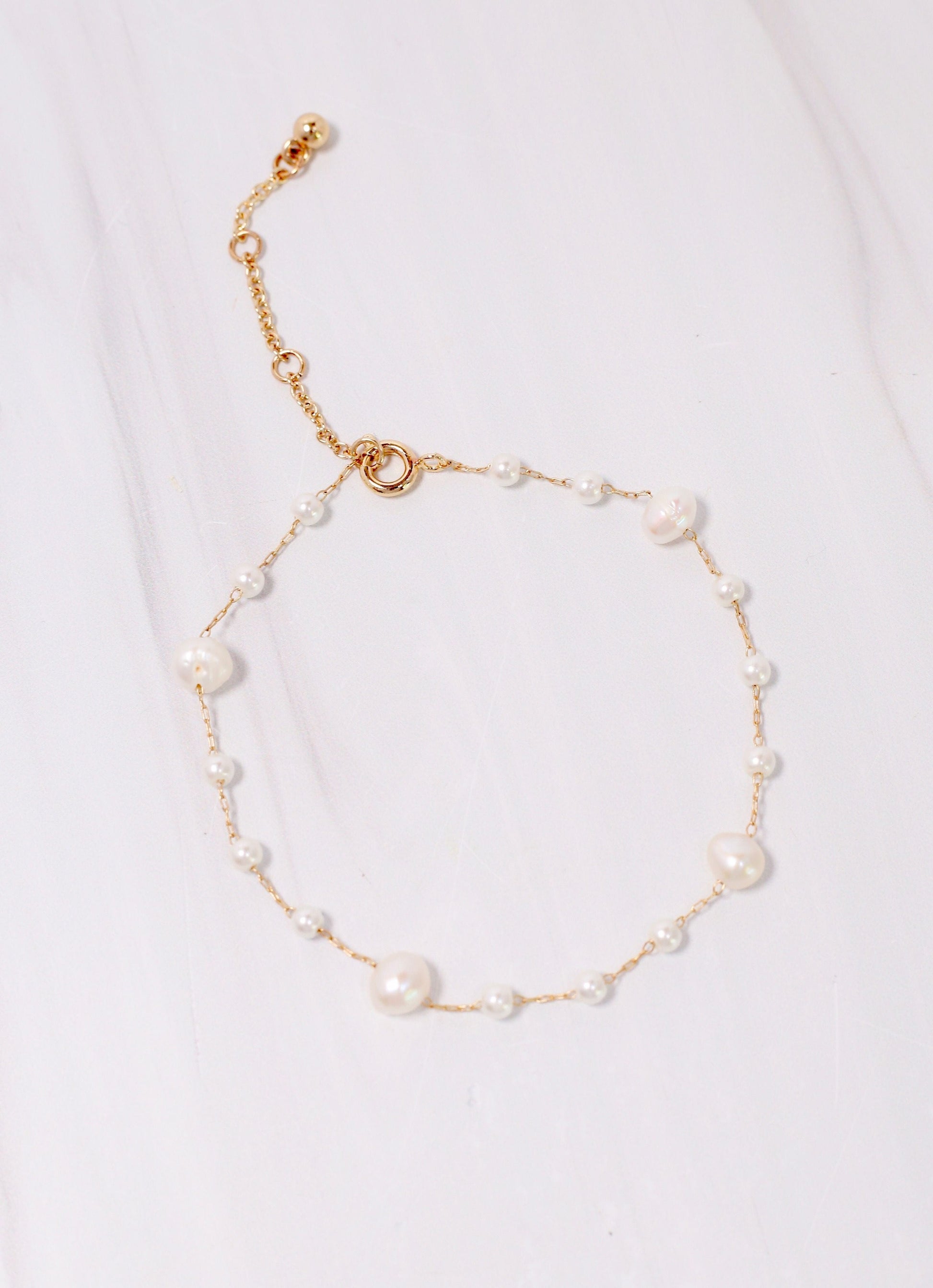 Roslin Pearl Bracelet IVORY - Caroline Hill